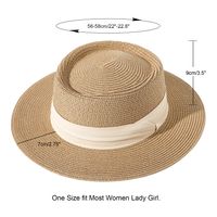 Femmes De Base Hawaïen Vacances Couleur Unie Bord Court Chapeau De Soleil main image 4