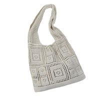 Women's Medium Knit Solid Color Basic Hollow Bucket Open Shoulder Bag main image 5