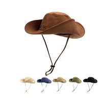 Unisex Basic Cowboy-Stil Moderner Stil Geometrisch Einfarbig Große Traufen Bucket Hat main image 5