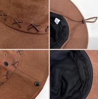 Unisex Basic Cowboy-Stil Moderner Stil Geometrisch Einfarbig Große Traufen Bucket Hat main image 1