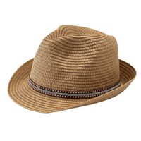 Women's Vacation Classic Style Geometric Curved Eaves Sun Hat Straw Hat main image 2
