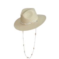Unisex Basic Cowboy Style Classic Style Shell Big Eaves Sun Hat Straw Hat main image 2