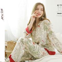 Holiday Daily Women's Simple Style Printing Polyester Pants Sets Pajama Sets main image 1