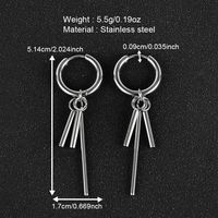 1 Pair Simple Style Classic Style Solid Color Polishing Plating 304 Stainless Steel 18K Gold Plated Drop Earrings main image 3