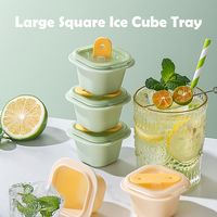 Einfacher Stil Einfarbig Kunststoff Eiswürfelschale 3 Stück main image 1