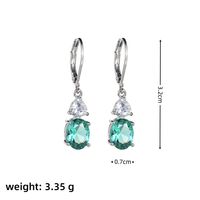 1 Pair Casual Vacation Solid Color Plating Inlay Copper Copper Alloy Crystal Zircon Drop Earrings main image 5