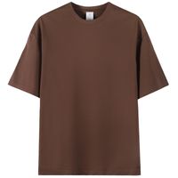Men's Solid Color Simple Style Round Neck Half Sleeve Loose Men's T-shirt main image 3