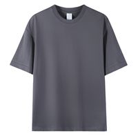 Men's Solid Color Simple Style Round Neck Half Sleeve Loose Men's T-shirt main image 4