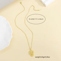 304 Stainless Steel 18K Gold Plated IG Style Elegant Plating Inlay Lion Zircon Pendant Necklace main image 2