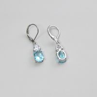 1 Pair Casual Vacation Solid Color Plating Inlay Copper Copper Alloy Crystal Zircon Drop Earrings main image 4