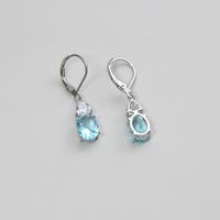 1 Paire Décontractée Vacances Couleur Unie Placage Incruster Le Cuivre Alliage De Cuivre Cristal Zircon Boucles D'oreilles main image 4