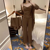 Home Outdoor Women's Sexy Solid Color Polyester Pants Sets Pajama Sets main image 3