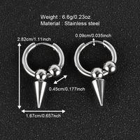 1 Pair Simple Style Classic Style Solid Color Polishing Plating 304 Stainless Steel 18K Gold Plated Drop Earrings main image 7