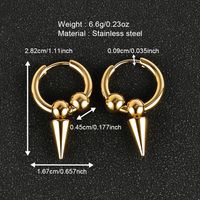 1 Pair Simple Style Classic Style Solid Color Polishing Plating 304 Stainless Steel 18K Gold Plated Drop Earrings main image 8