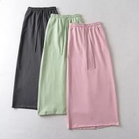 Daily Date Bar Women's Sexy Solid Color Spandex Polyester Zipper Skirt Sets Skirt Sets main image 1