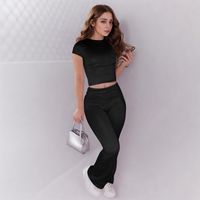 Holiday Daily Women's Streetwear Solid Color Spandex Polyester Pants Sets Pants Sets main image 5