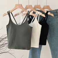 Tank Tops Simple Style Solid Color main image 1