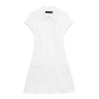 Women's Regular Dress Streetwear Shirt Collar Short Sleeve Solid Color Knee-Length Holiday Daily main image 6