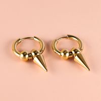 1 Pair Simple Style Classic Style Solid Color Polishing Plating 304 Stainless Steel 18K Gold Plated Drop Earrings sku image 5