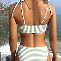 Women's Stripe 2 Pieces Set Bikinis Swimwear main image 5