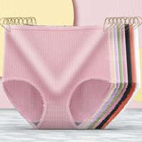 Solid Color Body Sculpting Breathable High Waist Briefs Panties main image 4