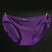 Solid Color Seamless Breathable Low Waist Briefs Panties main image 5