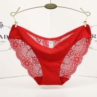 Solid Color Seamless Breathable Low Waist Briefs Panties main image 2