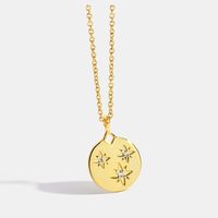 Copper 18K Gold Plated Simple Style Classic Style Plating Inlay Solid Color Zircon Pendant Necklace main image 3