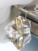 Copper 18K Gold Plated Simple Style Classic Style Plating Inlay Solid Color Zircon Pendant Necklace main image 8