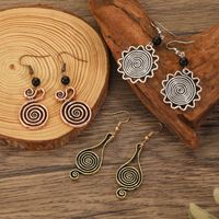 1 Pair Vintage Style Spiral Alloy Drop Earrings main image 1