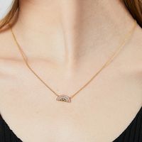 Copper 18K Gold Plated Simple Style Classic Style Plating Inlay Solid Color Zircon Pendant Necklace main image 10