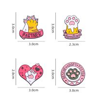 Cute Letter Paw Print Alloy Enamel Stoving Varnish Kid'S Brooches main image 2