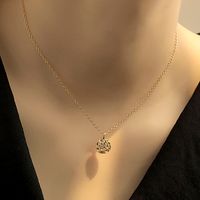 Copper 18K Gold Plated Casual Simple Style Inlay Star Moon Eye Zircon Pendant Necklace main image 8