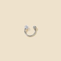 1 Piece Nose Rings & Studs Simple Style Geometric 304 Stainless Steel Rhinestones Nose Rings & Studs sku image 4