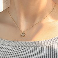Copper 18K Gold Plated Casual Simple Style Inlay Star Moon Eye Zircon Pendant Necklace main image 10