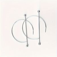 1 Pair Basic Modern Style Classic Style C Shape Semicircle Circle Alloy Silver Plated Hoop Earrings main image 5