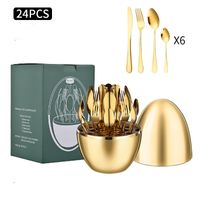 Fashion Solid Color Stainless Steel Tableware 1 Set sku image 2