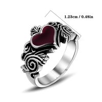 IG Style Classical Heart Shape Argyle 304 Stainless Steel Polishing Epoxy Unisex Rings main image 2