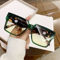 Hip-Hop Streetwear Color Block Pc Square Full Frame Women's Sunglasses main image 6