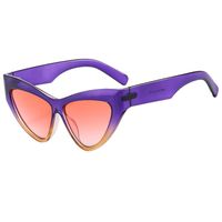 Elegant Einfacher Stil Farbblock Pc Katzenauge Vollbild Sonnenbrille Der Frauen sku image 3