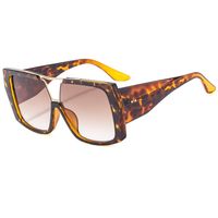 Elegant Simple Style Color Block Leopard Pc Toad Glasses Full Frame Women's Sunglasses sku image 3