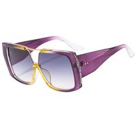 Elegant Simple Style Color Block Leopard Pc Toad Glasses Full Frame Women's Sunglasses sku image 4