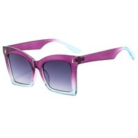 Elegant Simple Style Color Block Pc Square Full Frame Women's Sunglasses sku image 6