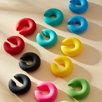 1 Pair Cute Sweet Simple Style Semicircle Solid Color Arylic Ear Cuffs main image 5