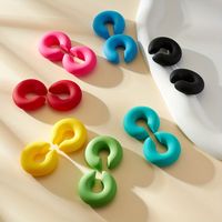 1 Pair Cute Sweet Simple Style Semicircle Solid Color Arylic Ear Cuffs main image 1