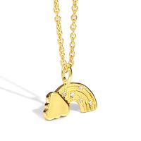 Kupfer 18 Karat Vergoldet Lässig Einfacher Stil Inlay Geometrisch Zirkon Halskette Mit Anhänger Halskette main image 6