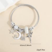 IG Style Elegant Korean Style Star Moon Butterfly 304 Stainless Steel Zircon Bangle In Bulk main image 2