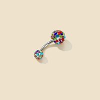 1 Piece Belly Rings Beach Simple Style Geometric 304 Stainless Steel Rhinestone Rhinestones Belly Rings main image 5