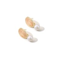 1 Pair Casual Simple Style Geometric Pearl Zinc Alloy Drop Earrings main image 3