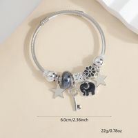 IG Style Elegant Korean Style Star Moon Butterfly 304 Stainless Steel Zircon Bangle In Bulk sku image 7